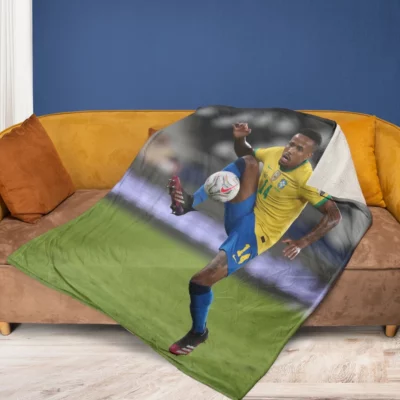 Eder Militao Brazil National Football Team Dynamo Fleece Blanket 1