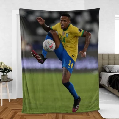 Eder Militao Brazil National Football Team Dynamo Fleece Blanket